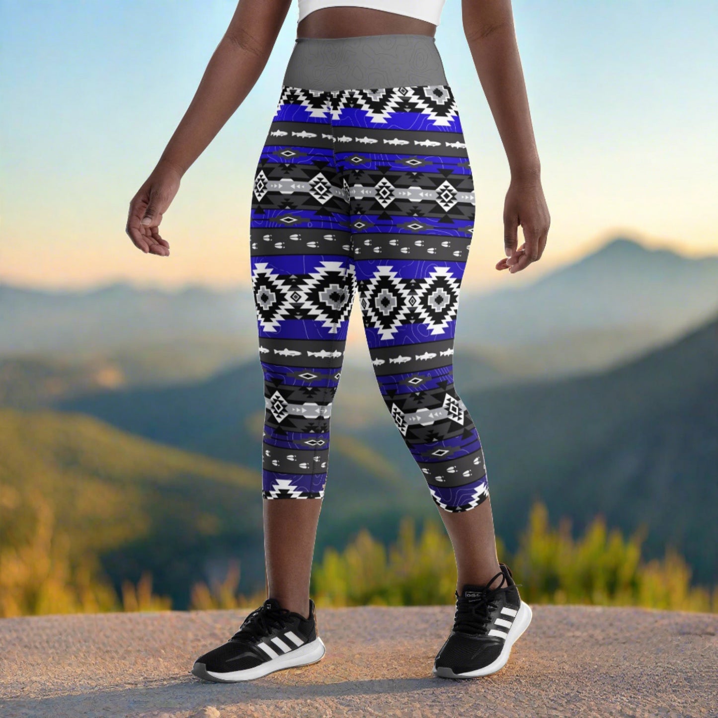 Trout and Tracks - Capri Leggings