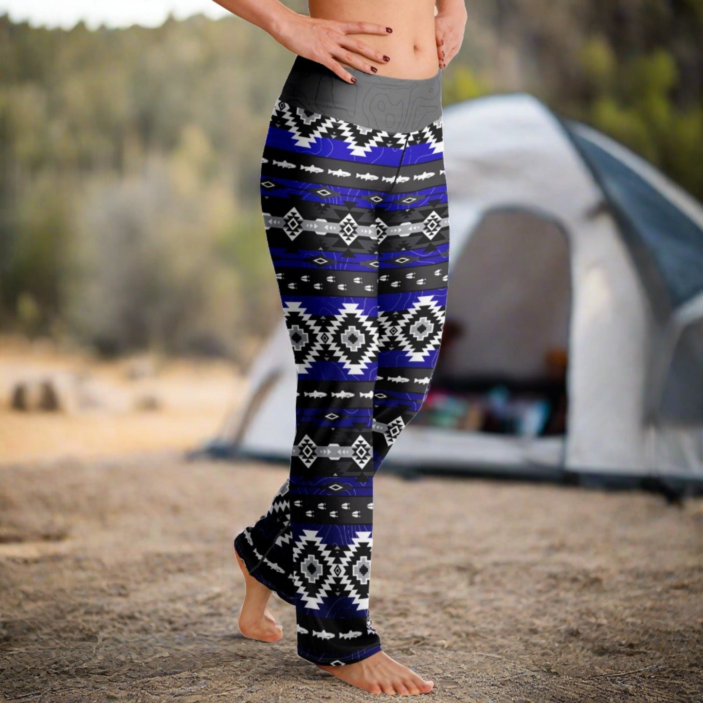 Trout and Tracks - Flare Leggings
