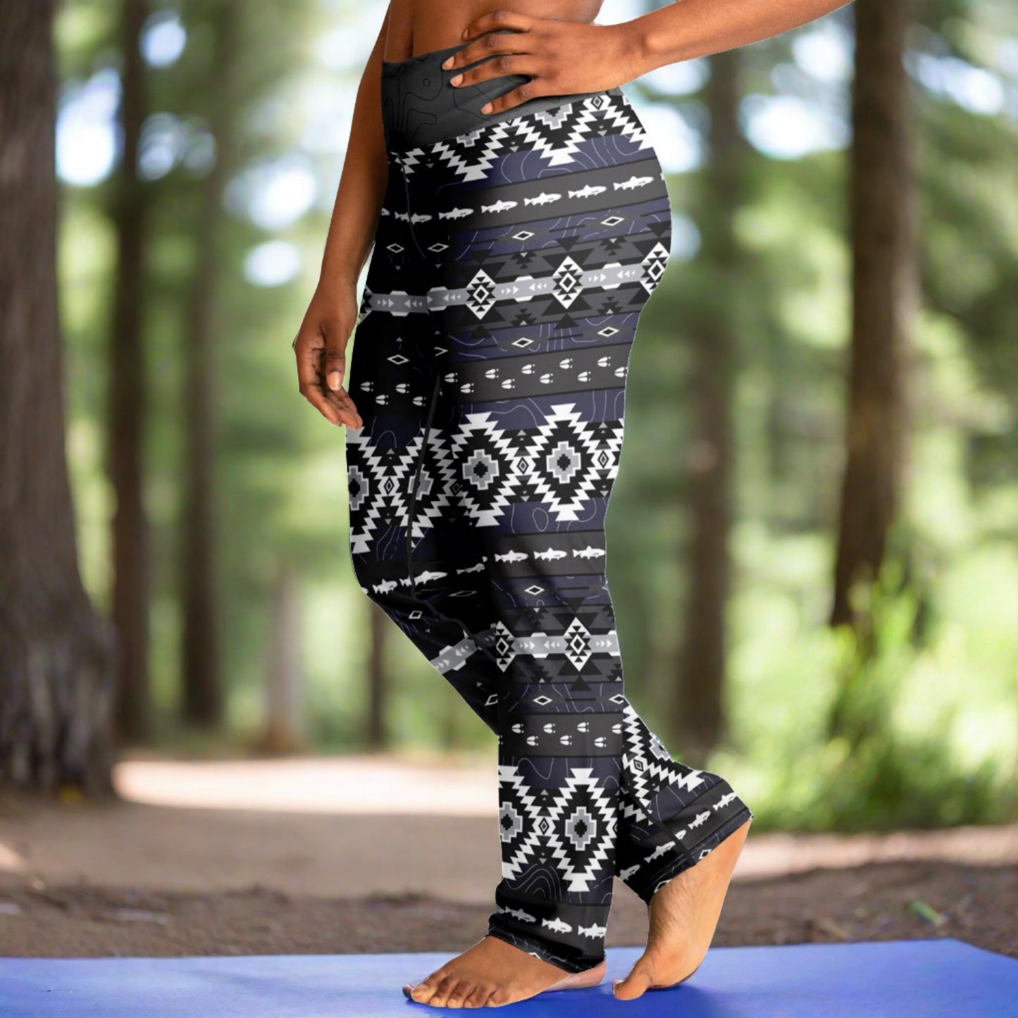 Trout and Tracks - Flare Leggings