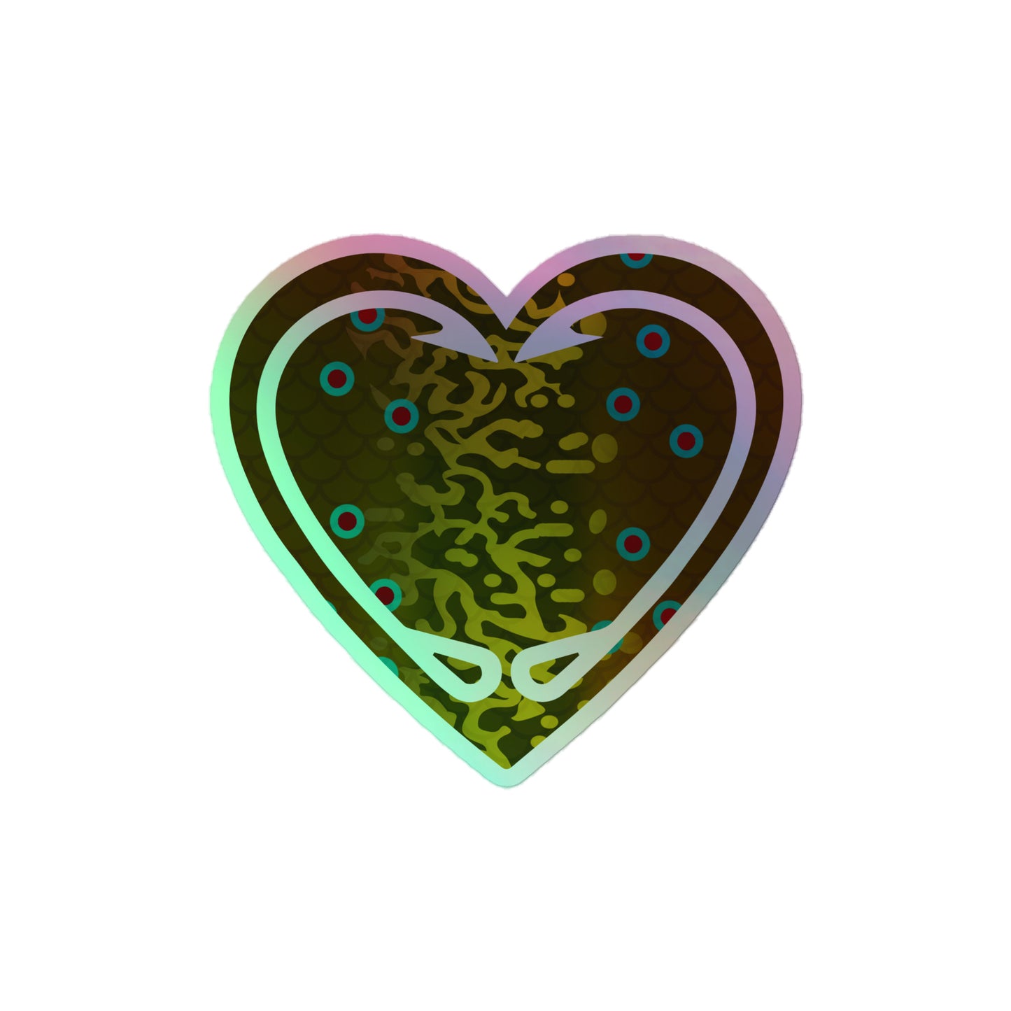 Brook Trout - Fishing Love - Holographic Sticker