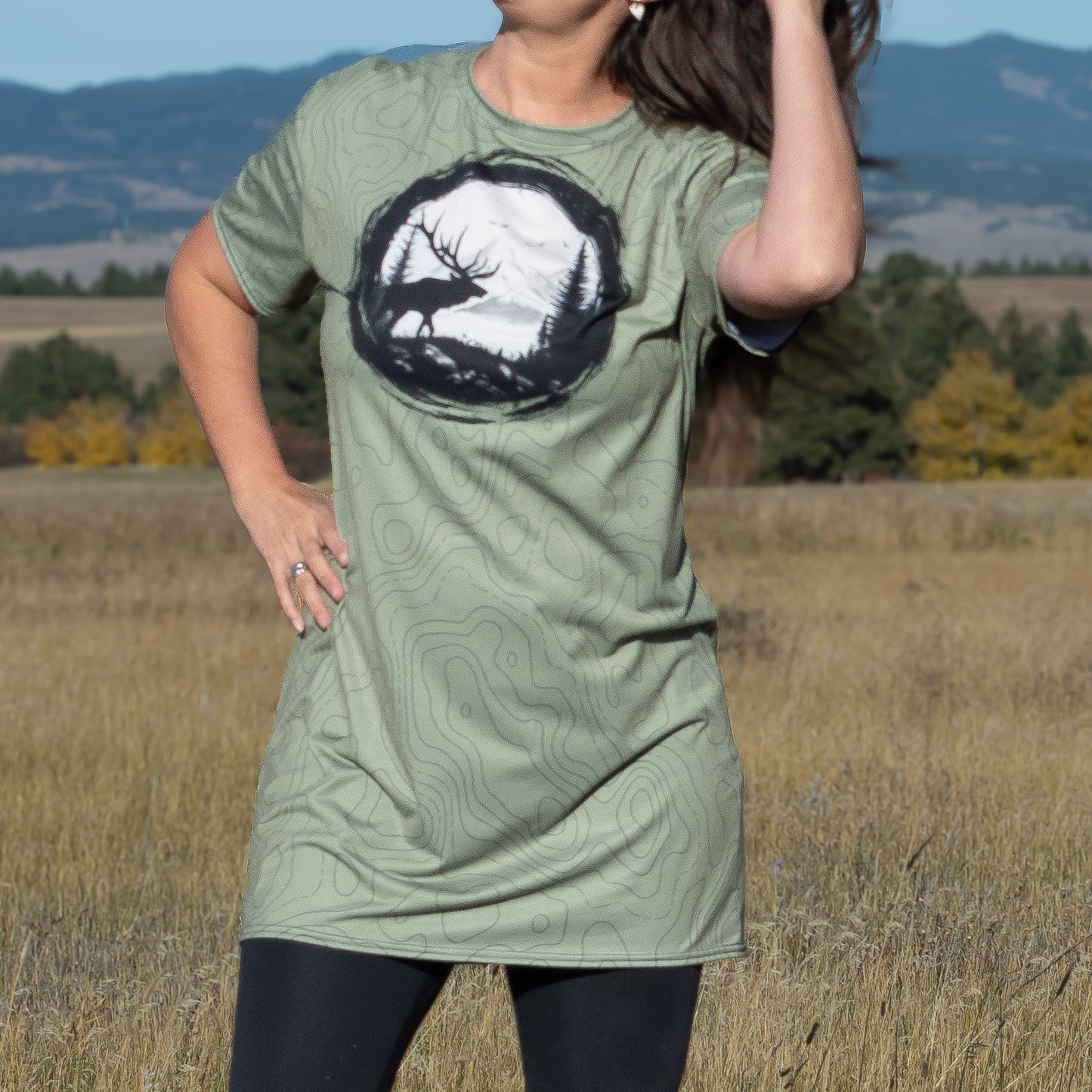 Sir Bull Elk - Long Tee Dress