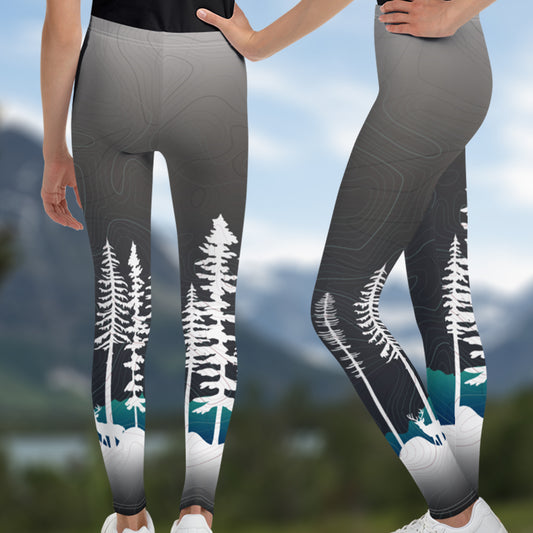 SnowVember Deer - Youth Leggings