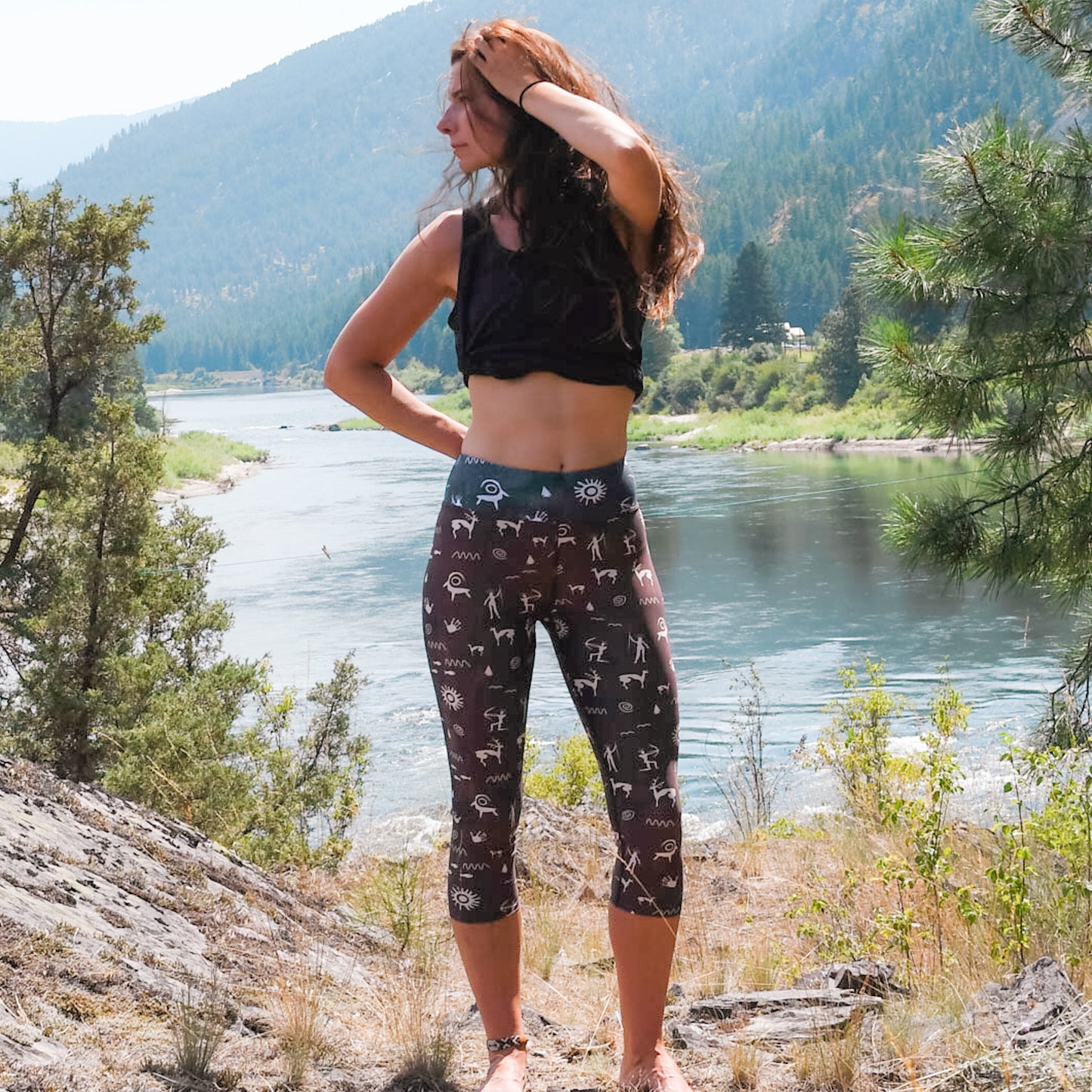 Primitive Press in Brown - Capris