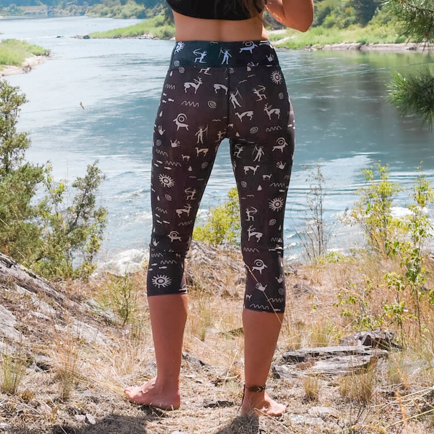 Primitive Press in Brown - Capris
