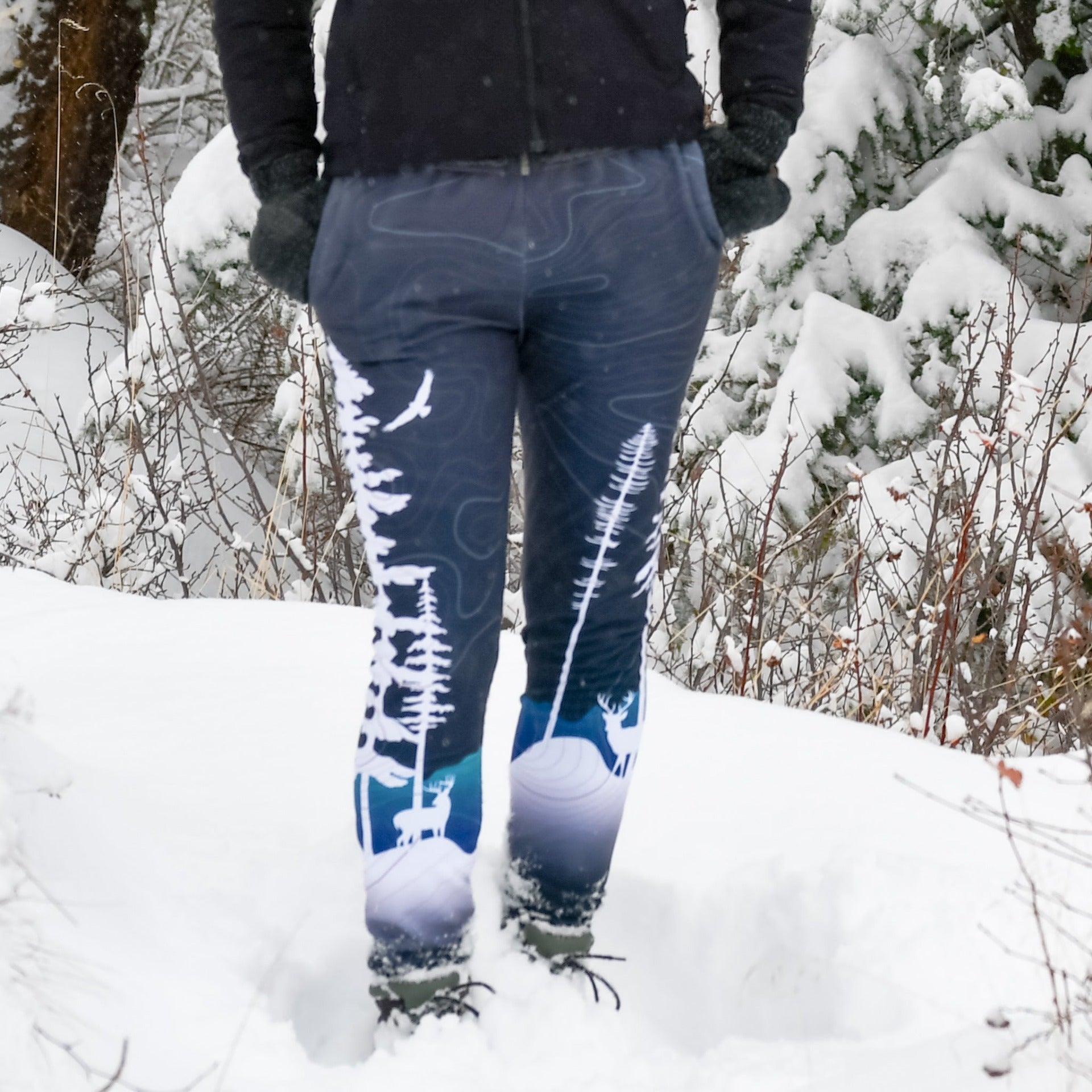 snowvember deer joggers