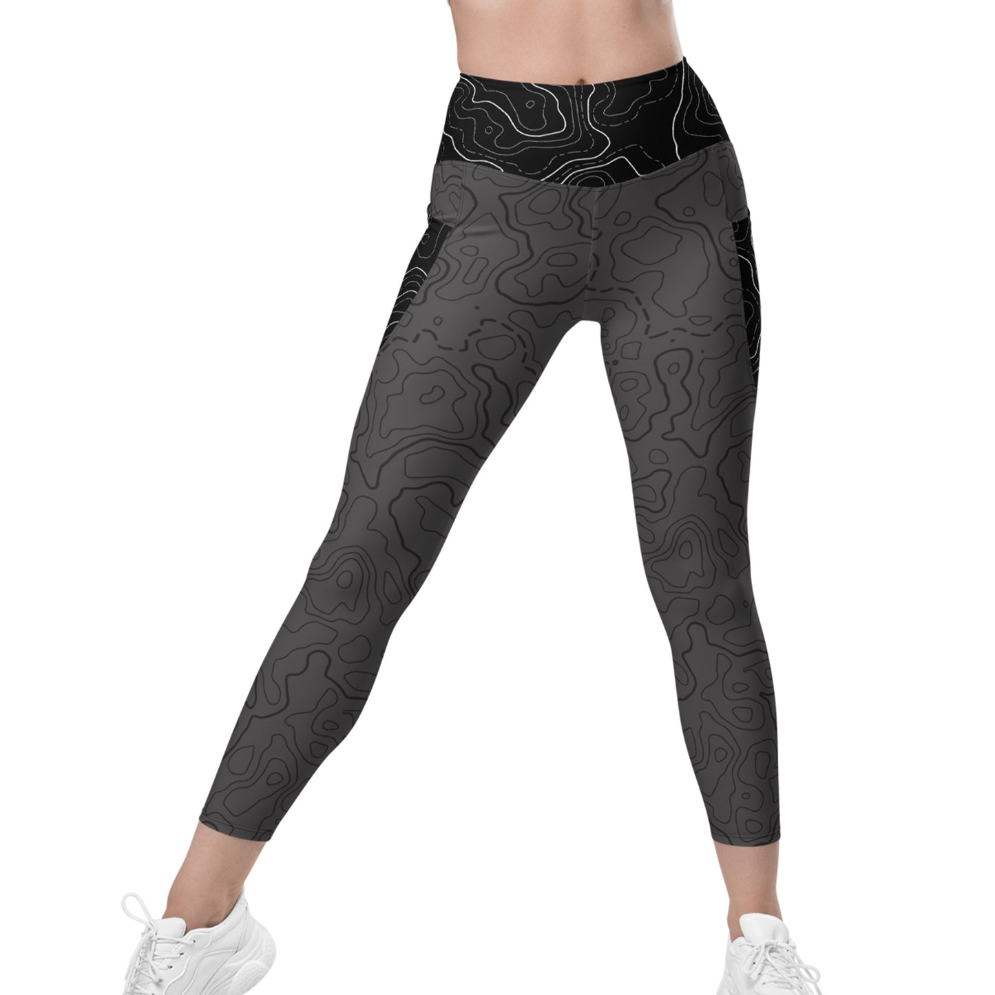 Grey + Black Topo - Pocket Leggings