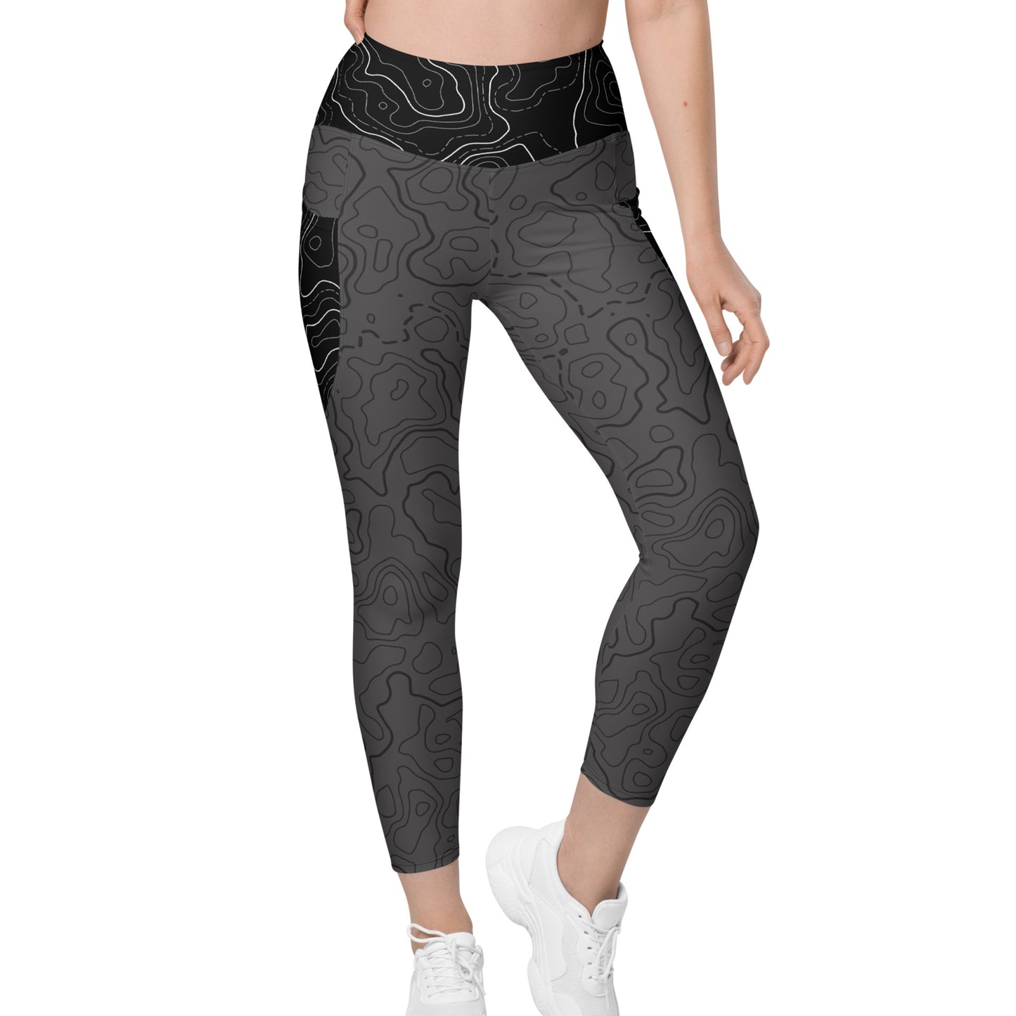 Grey + Black Topo - Pocket Leggings