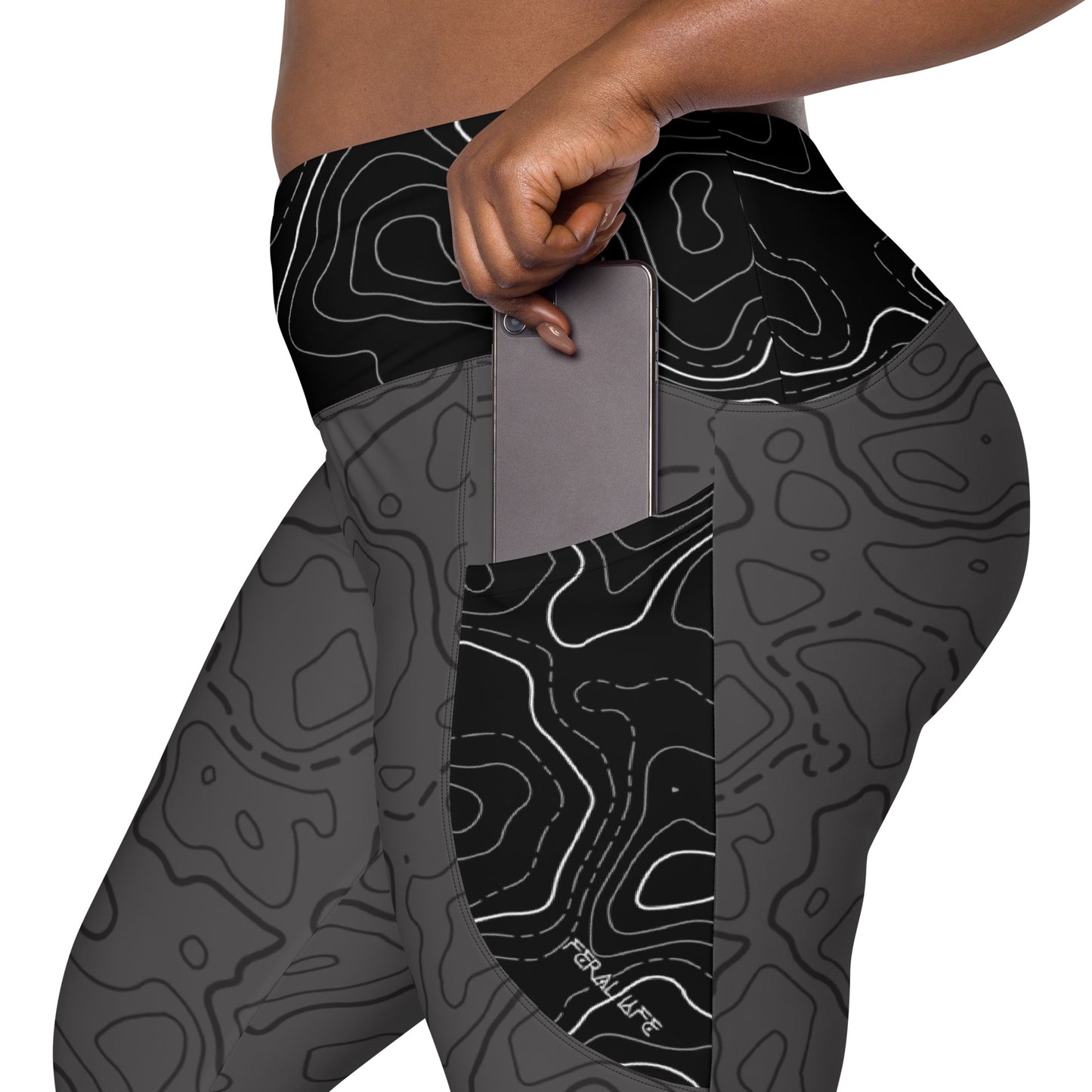 Grey + Black Topo - Pocket Leggings