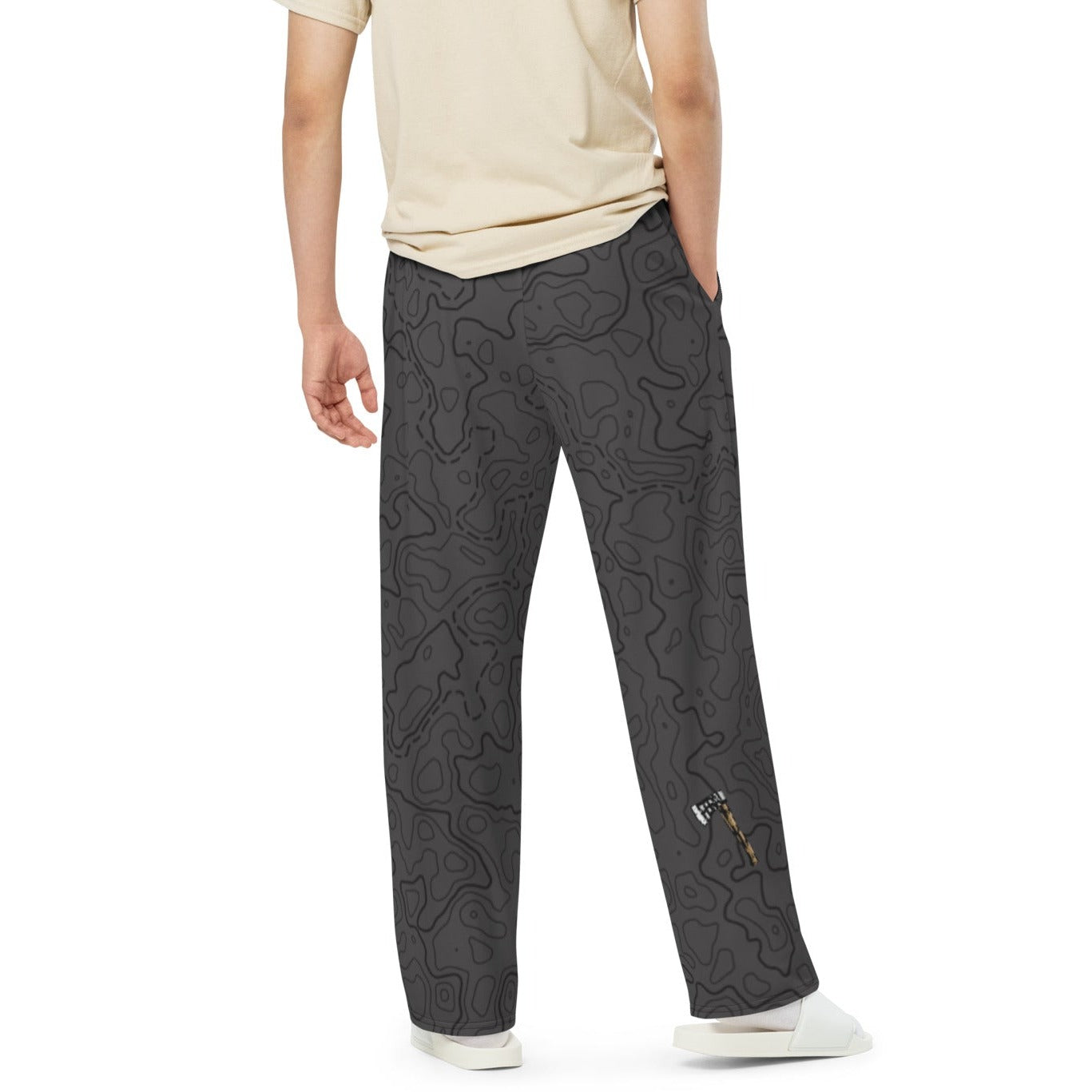 Feral Ax - Grey Topography - Lounge Pants