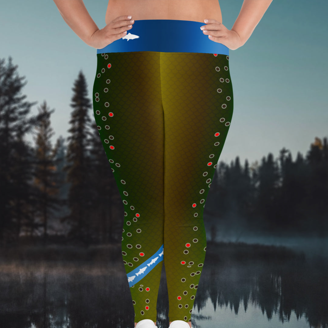 Brown Trout - Curvy Size Leggings