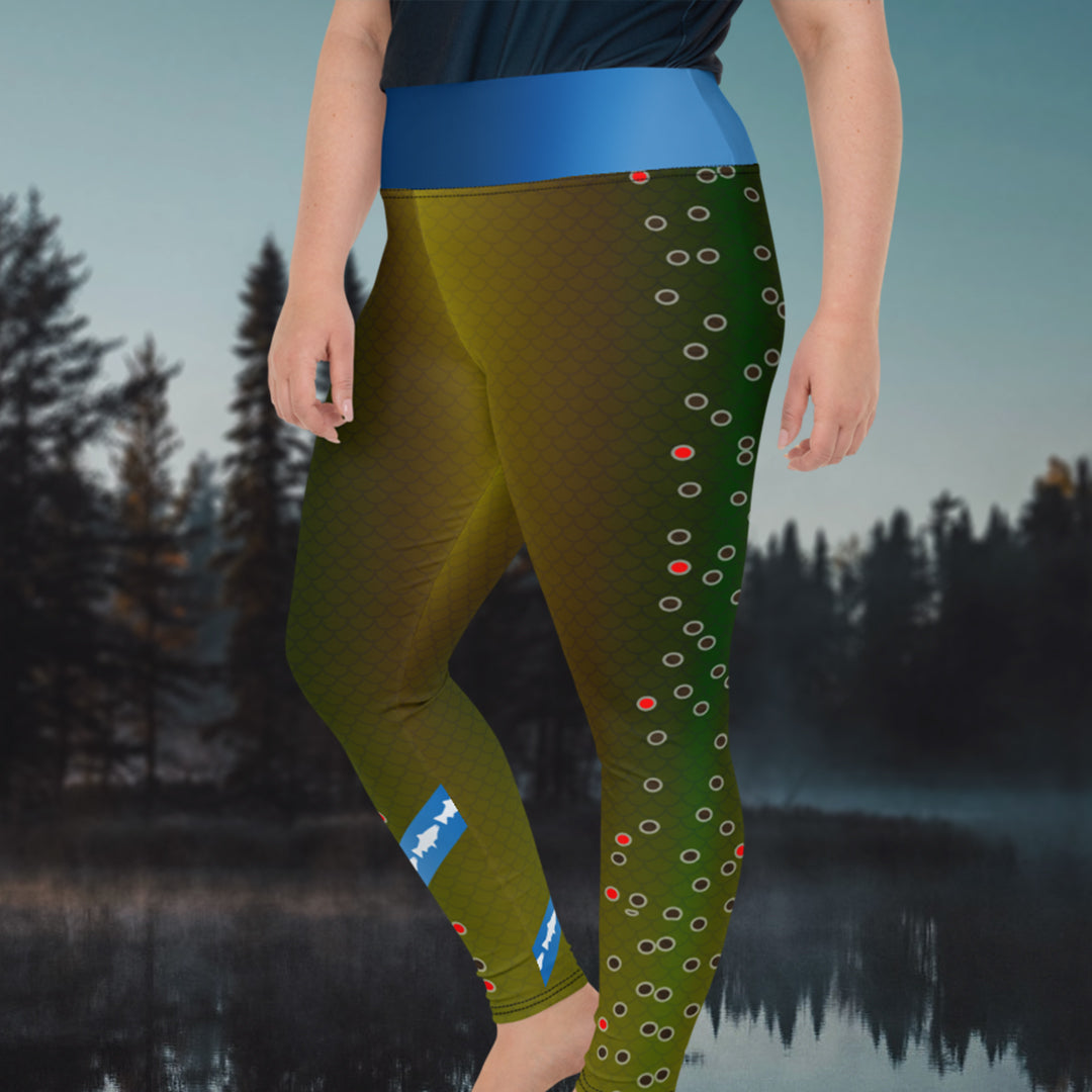 Brown Trout - Curvy Size Leggings