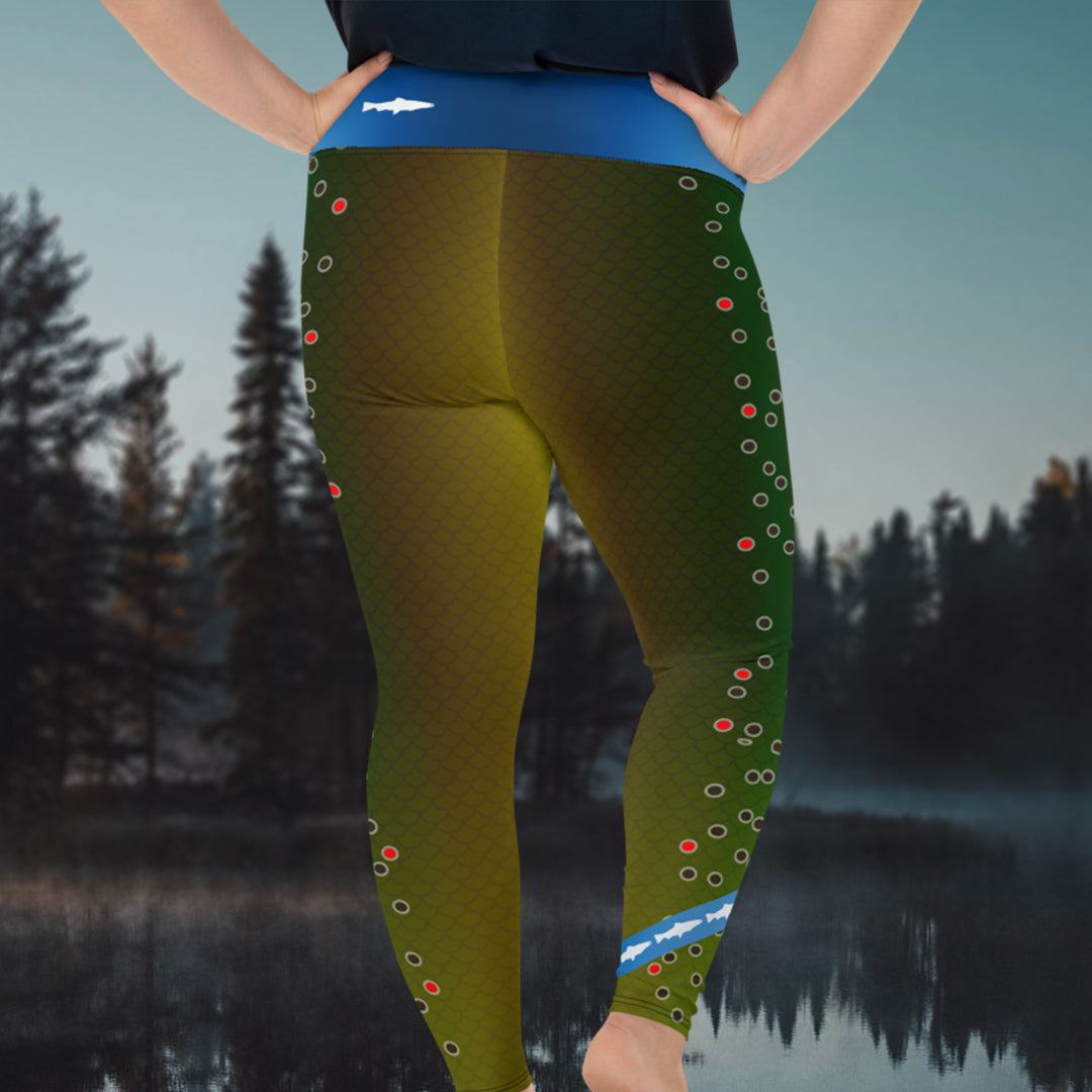 Brown Trout - Curvy Size Leggings