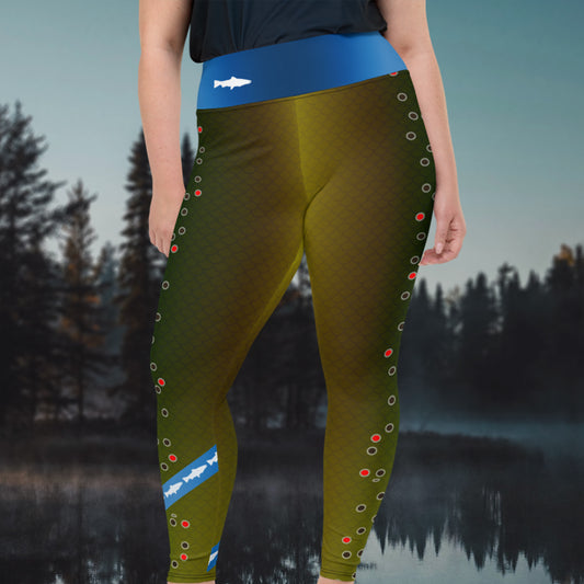 Brown Trout - Curvy Size Leggings