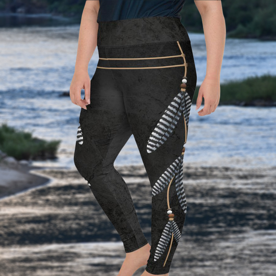 Feather Dance - Curvy Size Leggings