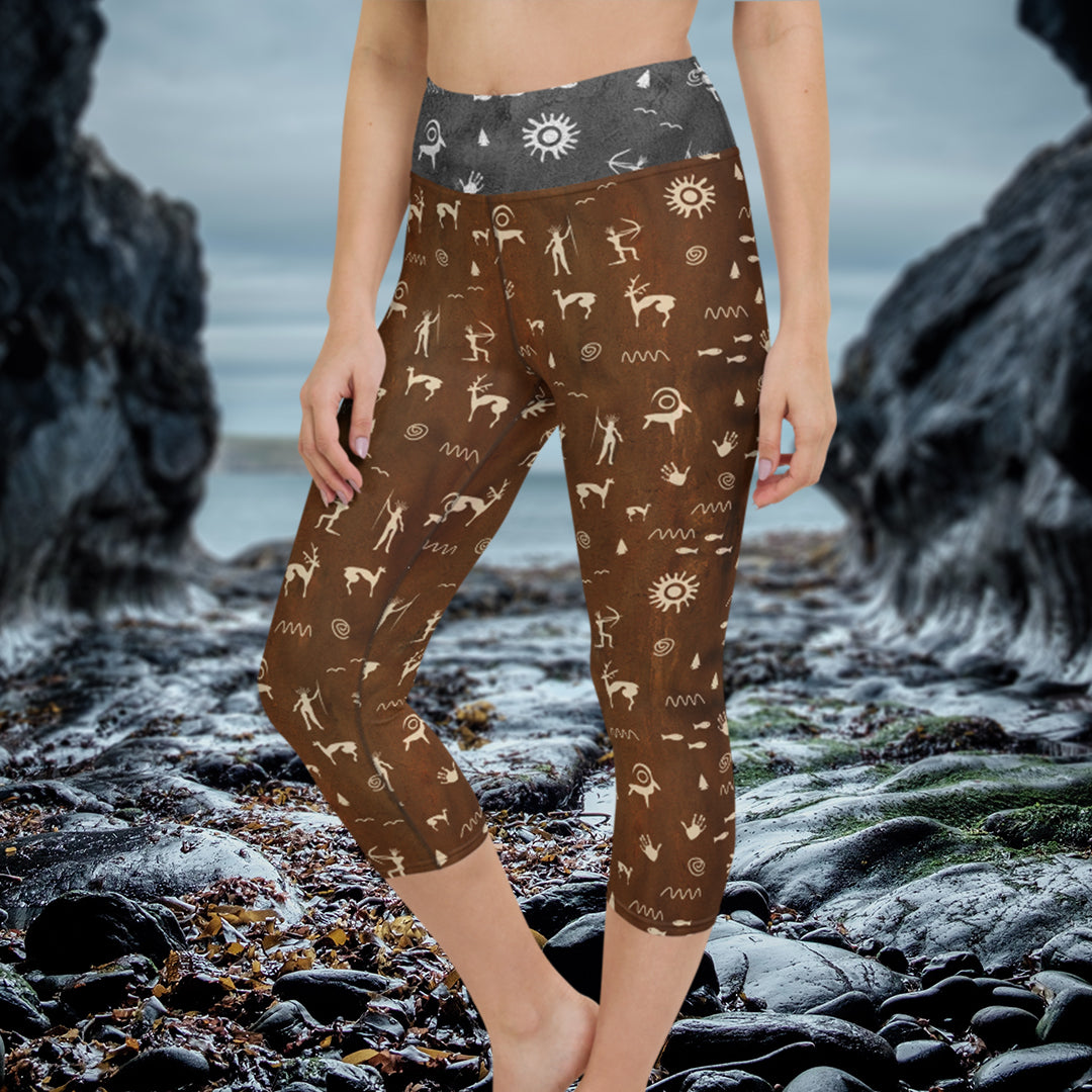 Primitive Press in Brown - Capris