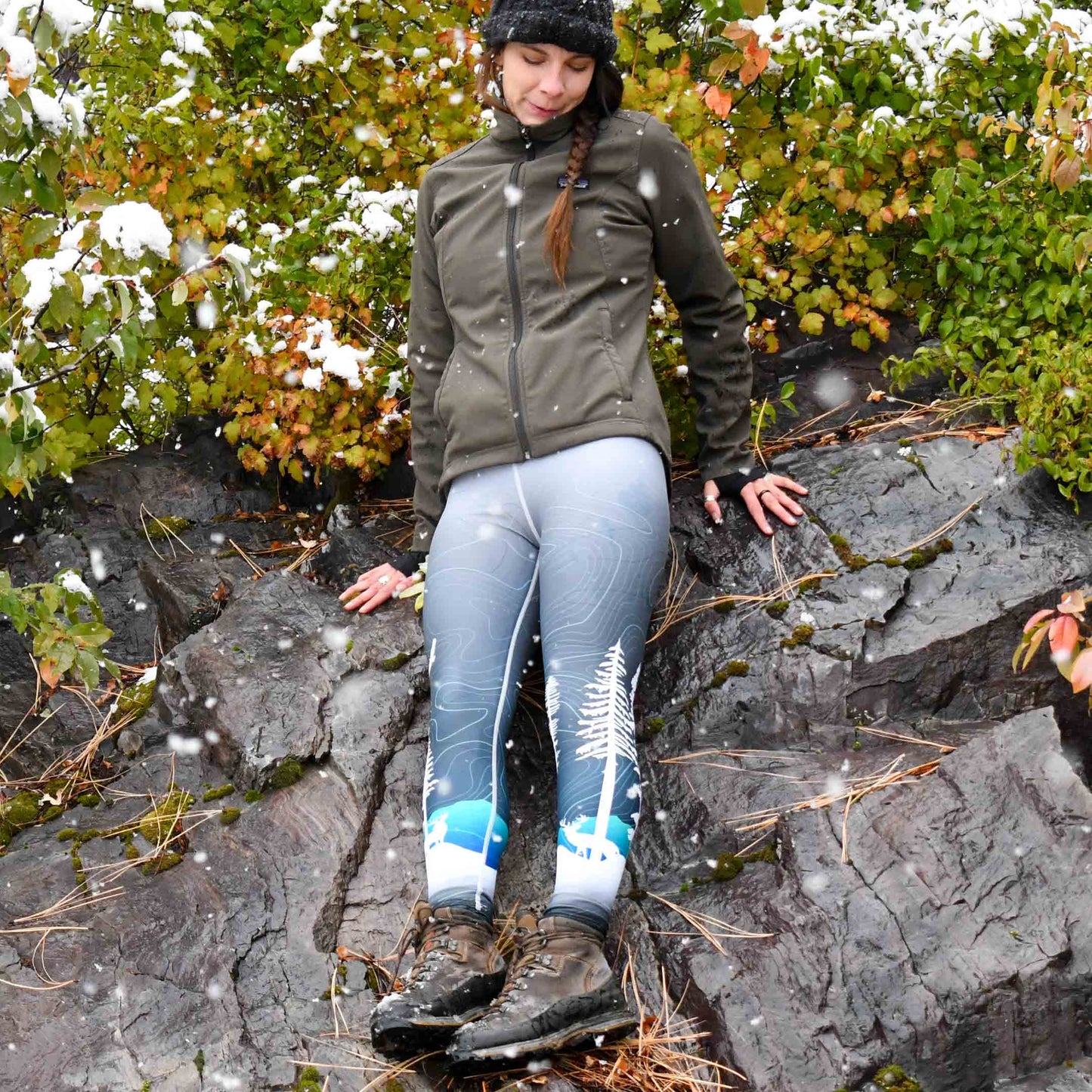 SnowVember Deer - Leggings