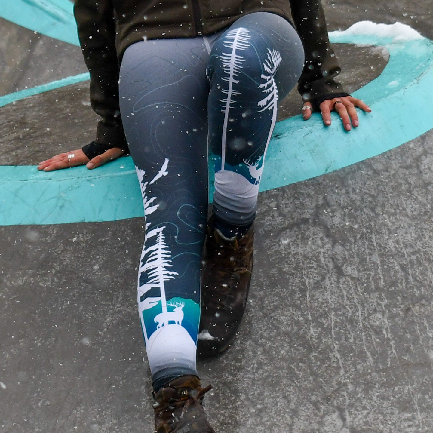 SnowVember Deer - Leggings