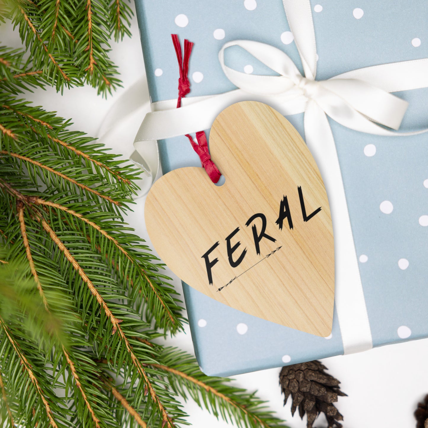 Feral Text - Wooden ornaments