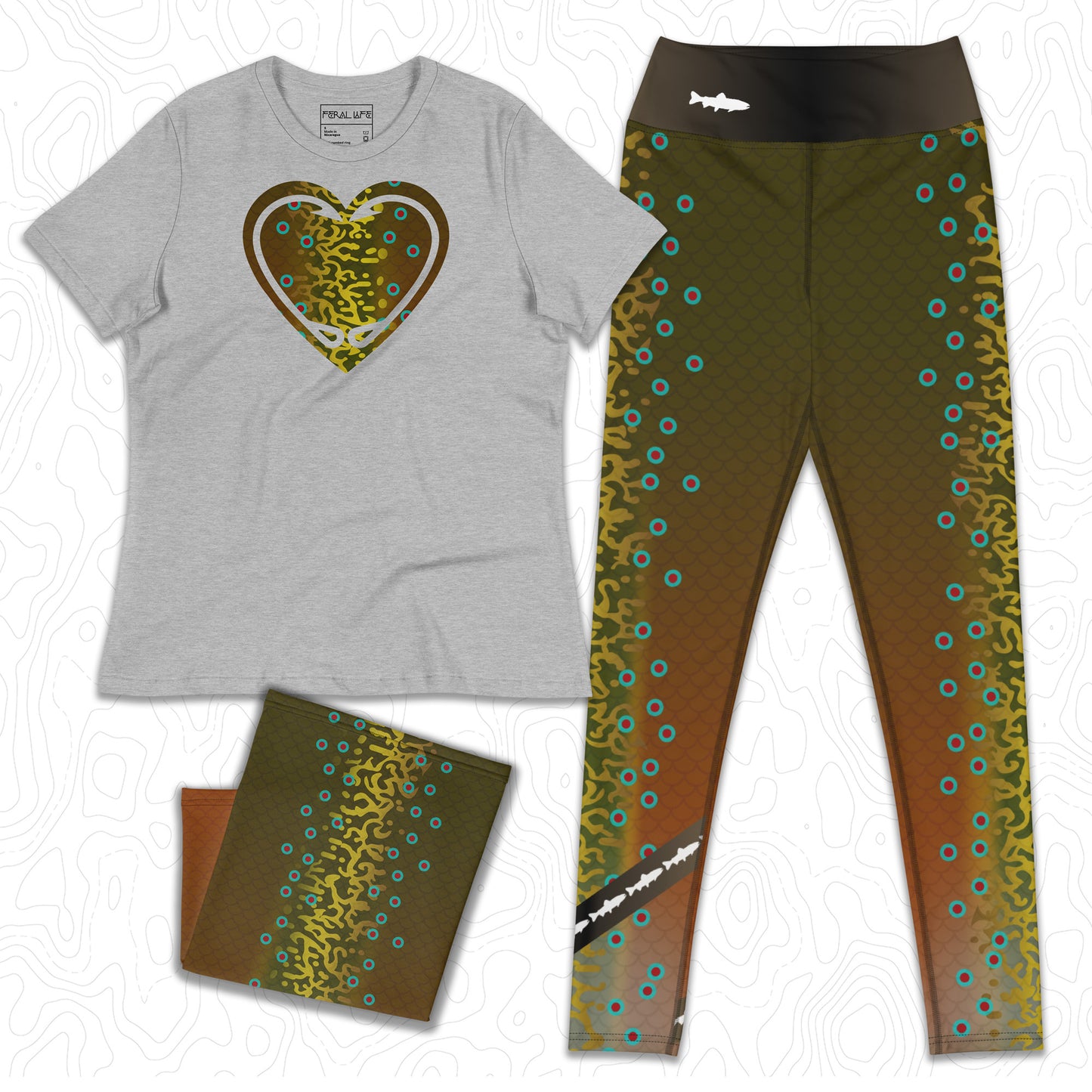 Brook Trout - Leggings + Tee + Gaiter Bundle