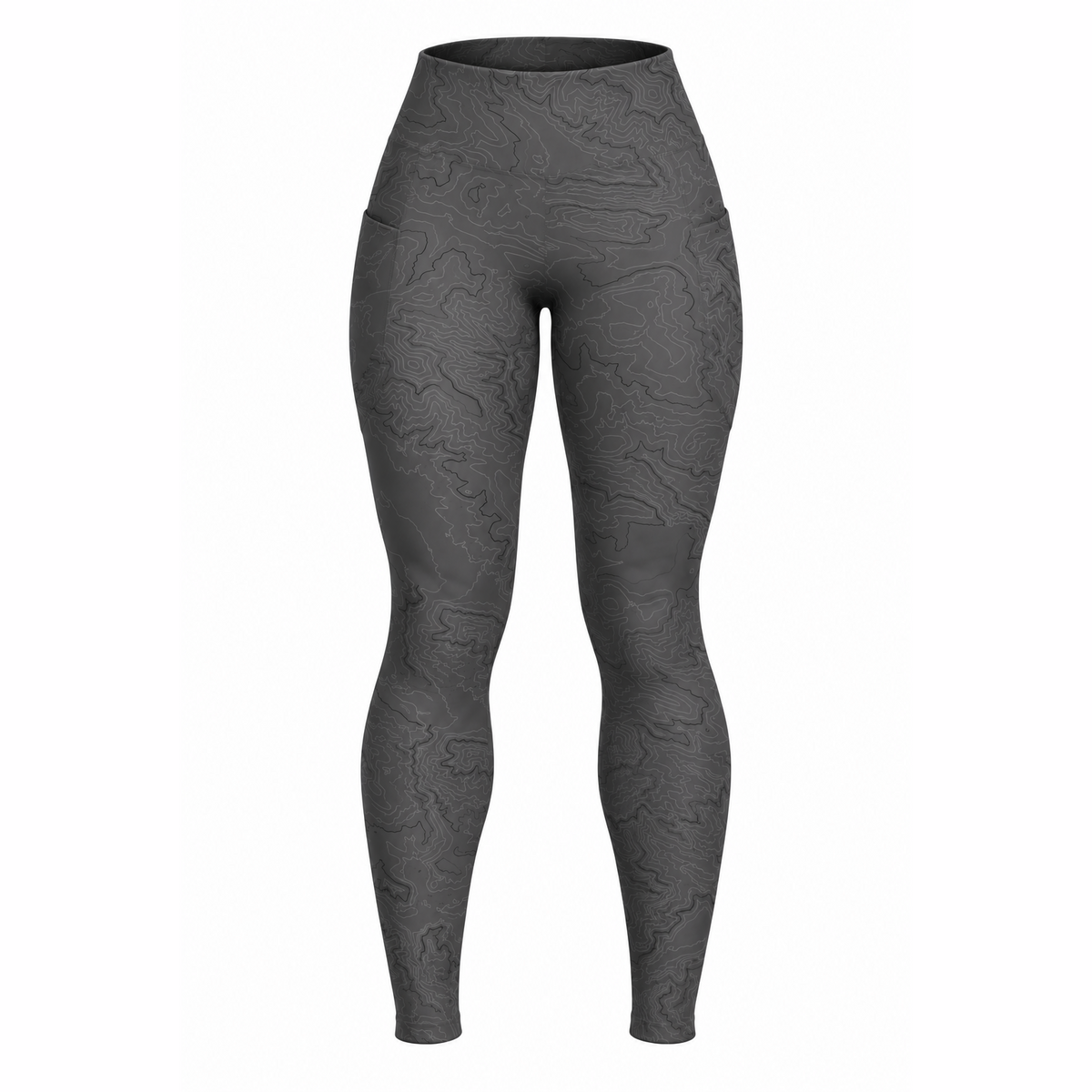 Map Contours Topography - Pocket Leggings