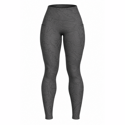 Map Contours Topography - Pocket Leggings