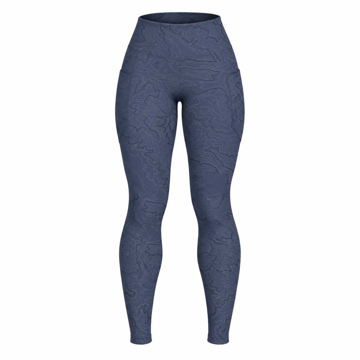 Map Contours Topography - Pocket Leggings