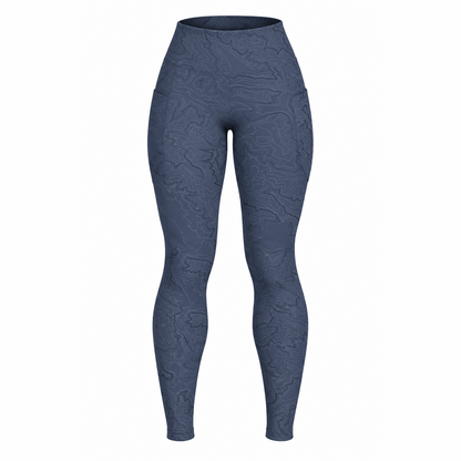 Map Contours Topography - Pocket Leggings