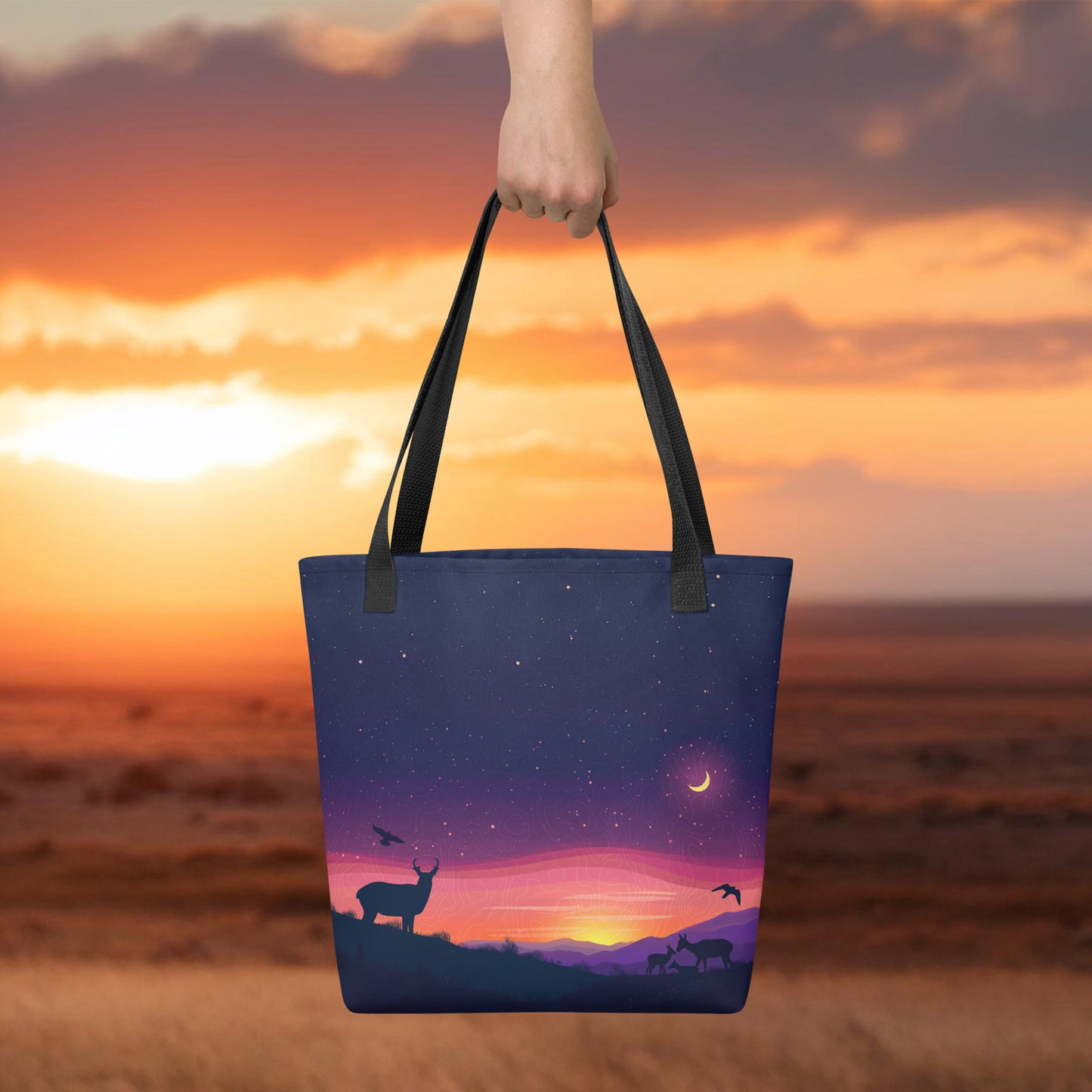 Pronghorn Antelope Twilight - Tote Bag