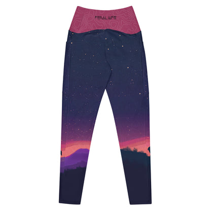 Pronghorn Antelope Twilight - Pocket Leggings