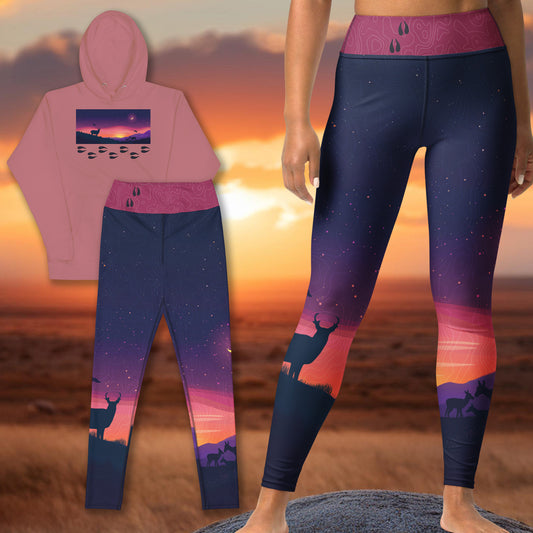 Pronghorn Antelope Twilight - Leggings + Hoodie Bundle