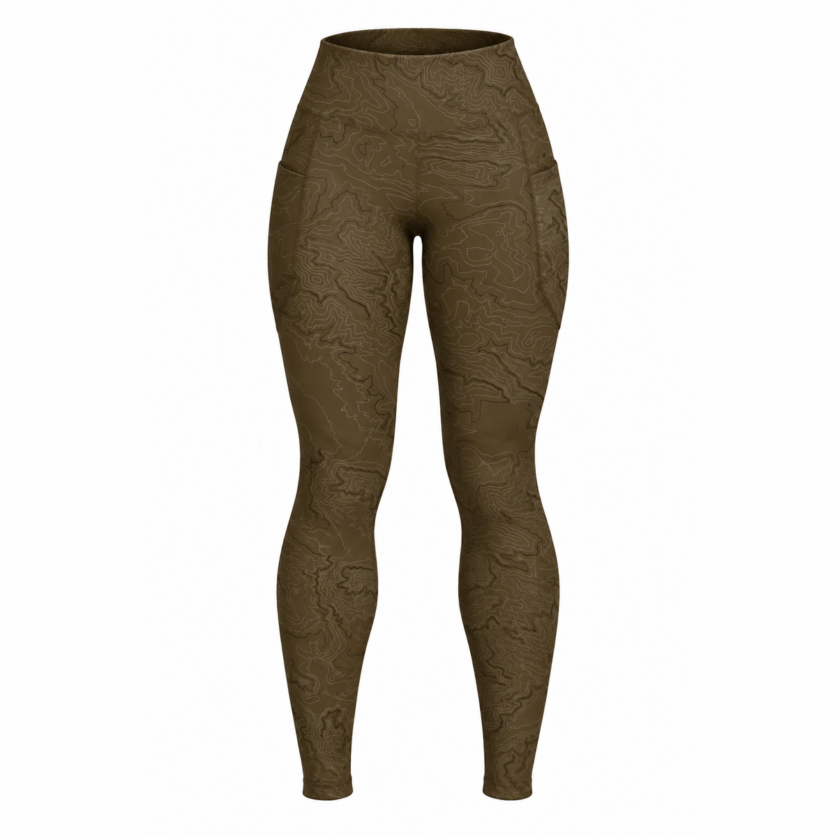 Map Contours Topography - Pocket Leggings