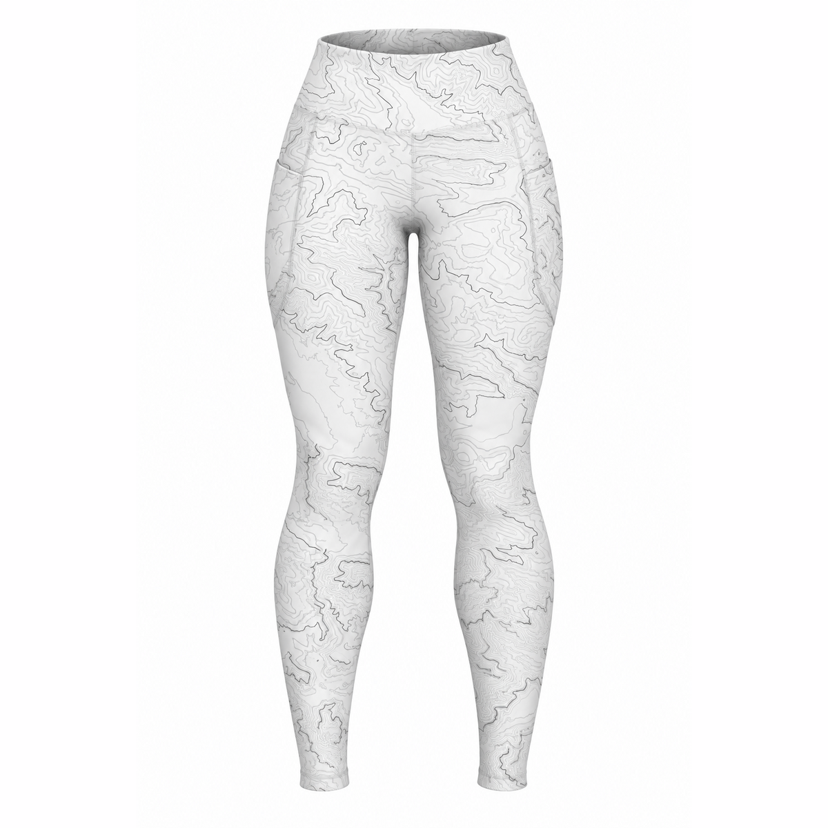 Map Contours Topography - Pocket Leggings