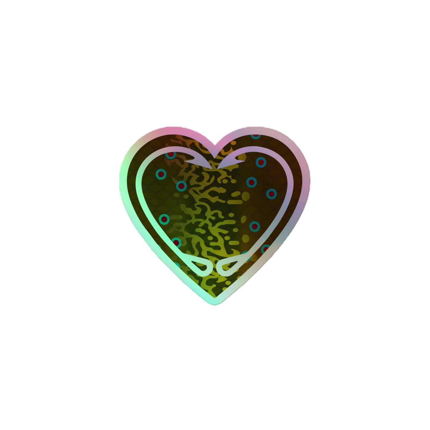 Brook Trout - Fishing Love - Holographic Sticker