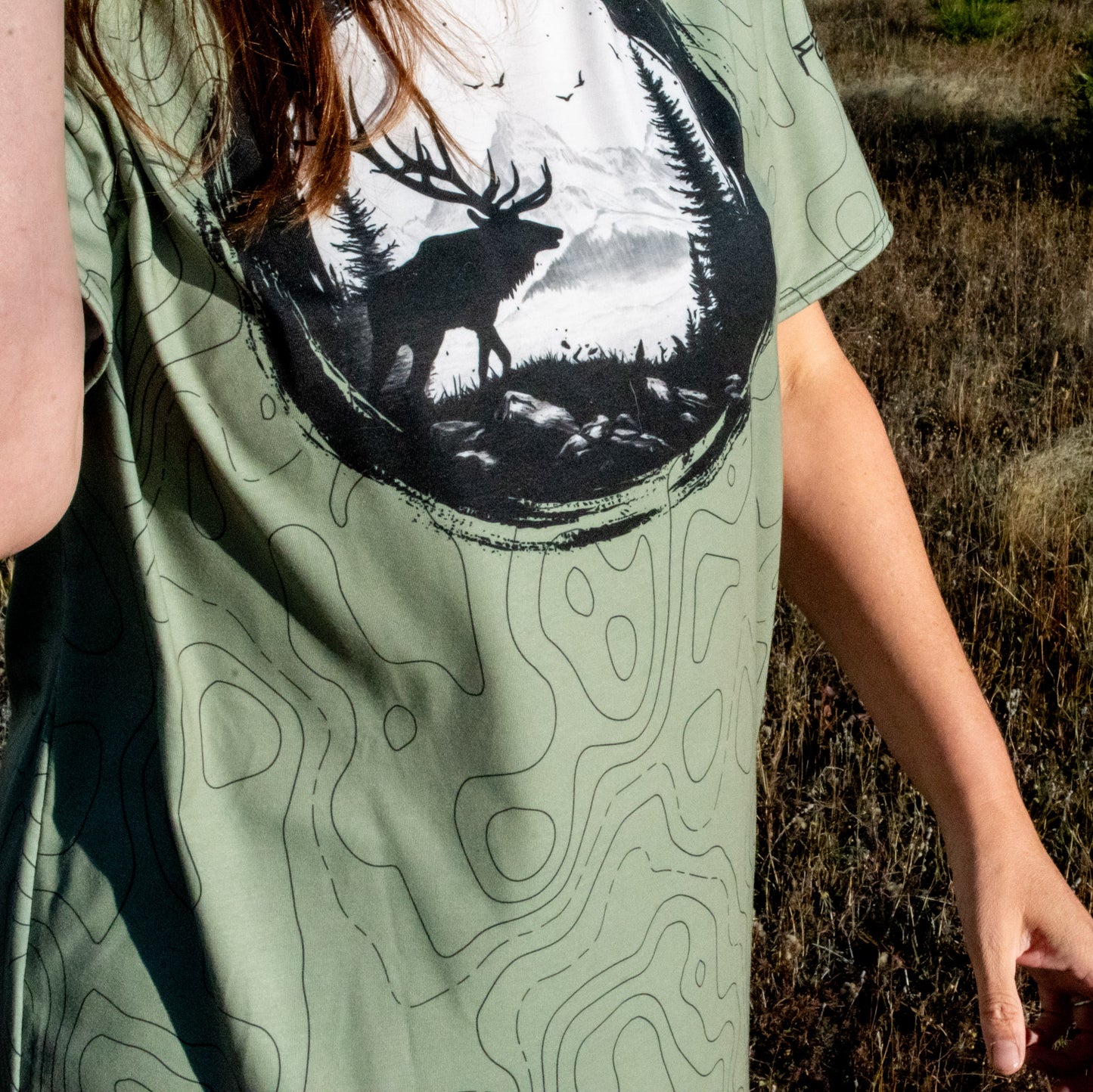 Sir Bull Elk - Long Tee Dress