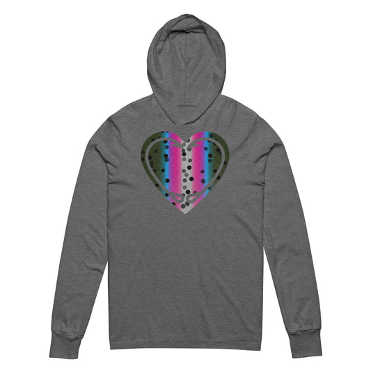 Rainbow Trout - Love - Hooded Long Sleeve T-Shirt
