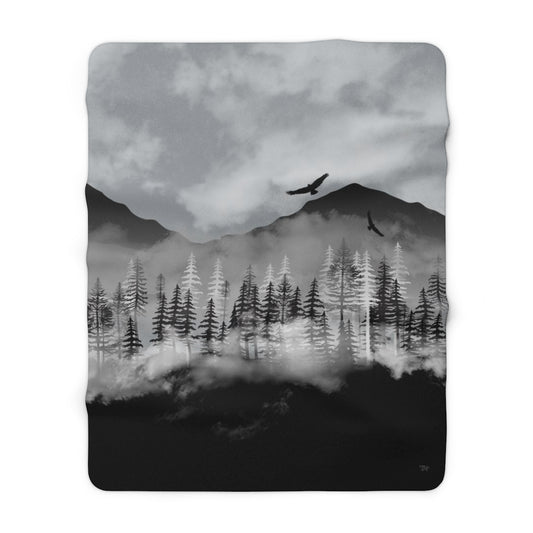 Mountain Mist - Sherpa Fleece Blanket