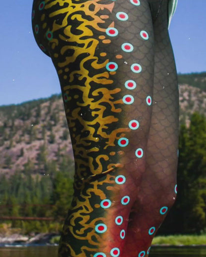 Rainbow Trout Plus-Size Leggings - Jessica Willis Art