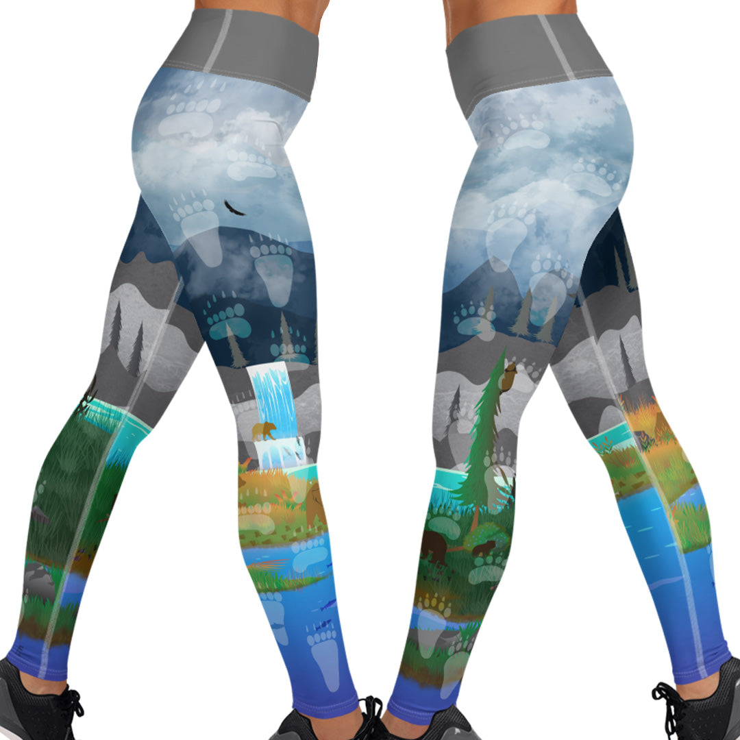 Globe print sale leggings