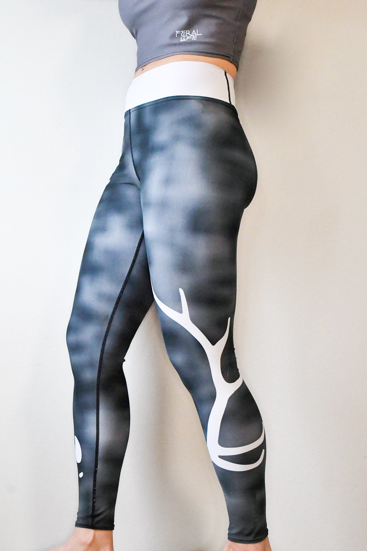 Women's OM TOTEM Black Leggings Sacred Geometry Yoga Clothing