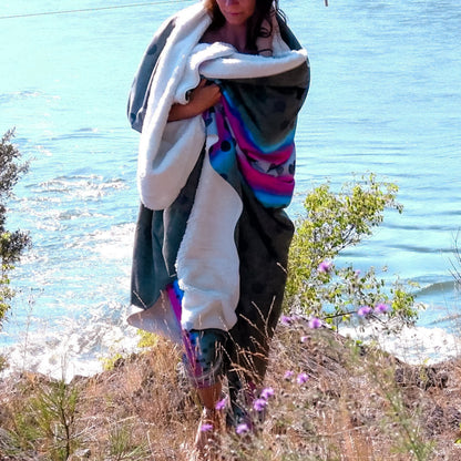 Rainbow Trout - Sherpa Fleece Blanket