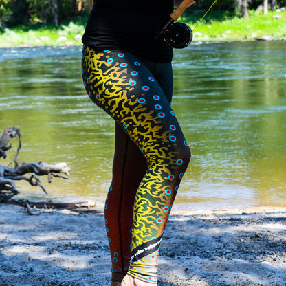 Brook Trout Printed Leggings • Trail of Highways fly fishing apparel