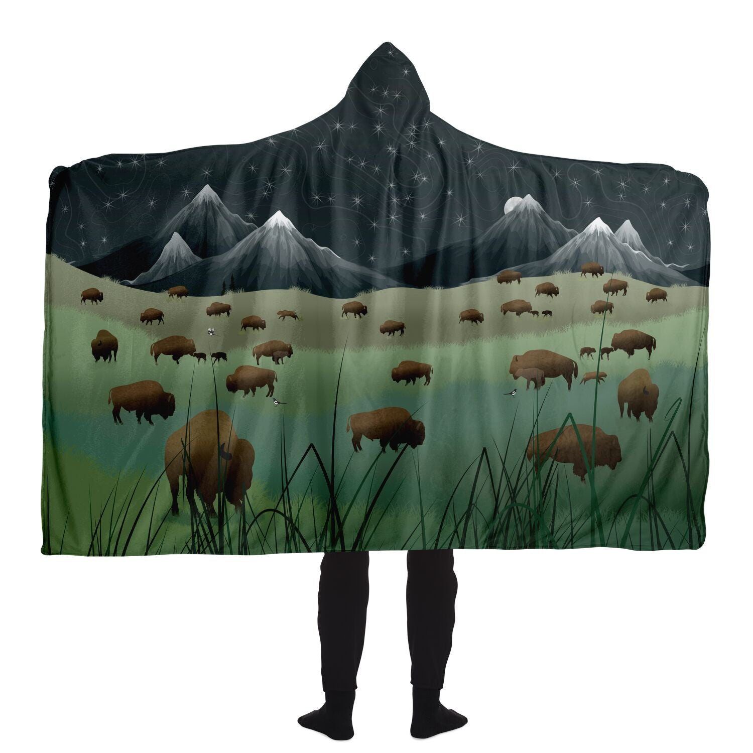 Bison Lumination - Hooded Blanket – Feral Lyfe