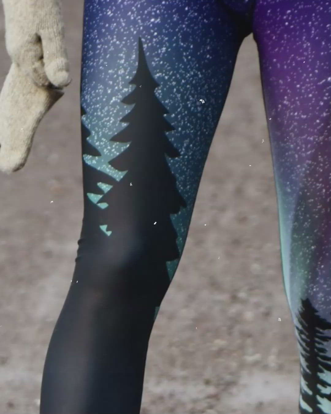 USA Made Aesthete Aurora Dots Leggings Women, Nylon, Spandex, Full